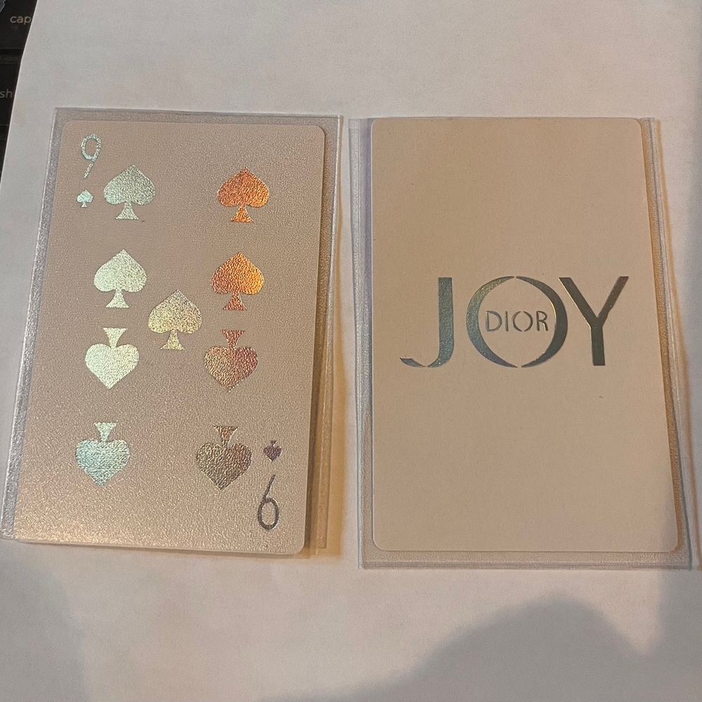 9 ♠️ spades Dior Joy Holographic Playing Cards Dior Luxury Playing Cards